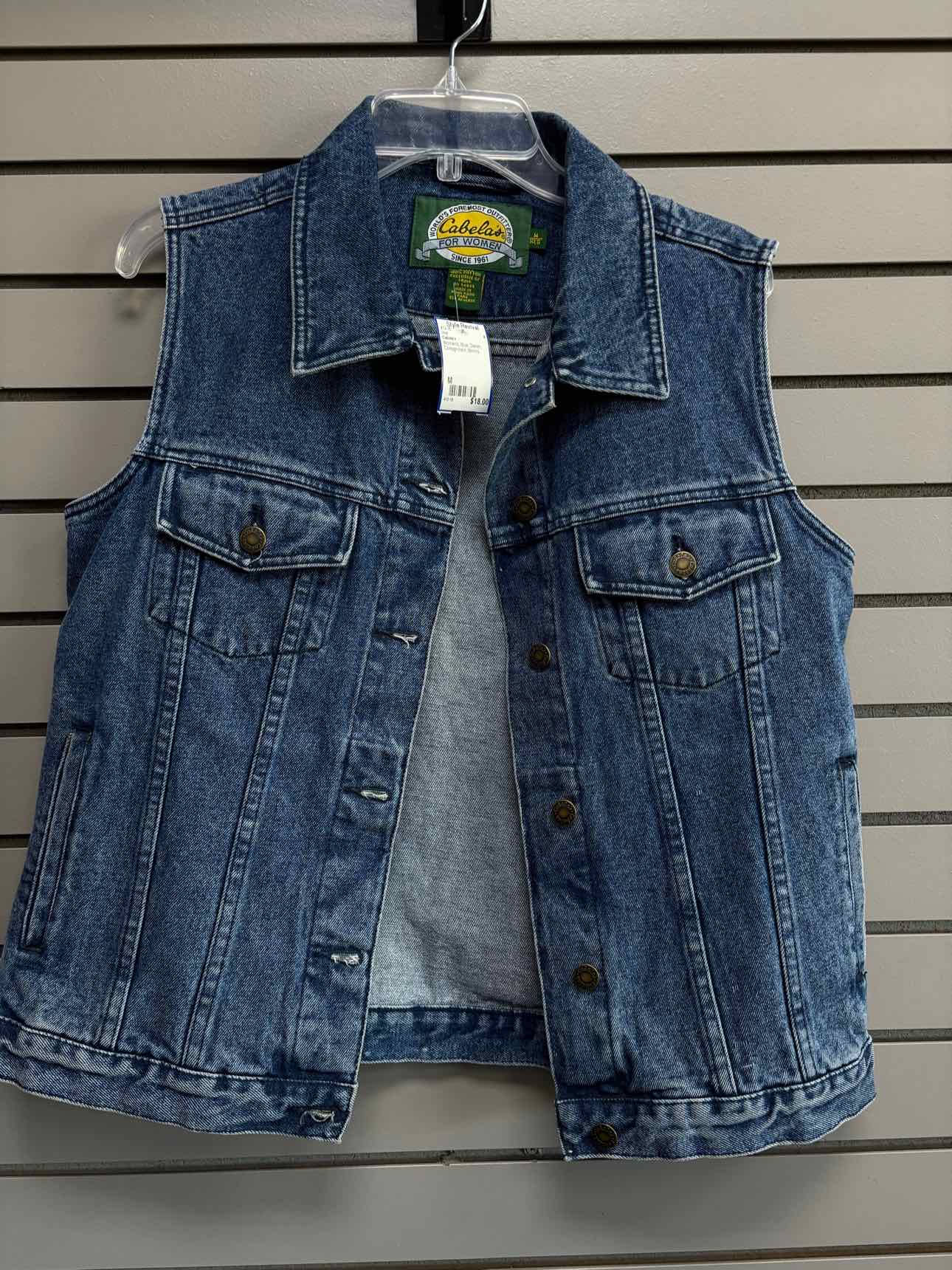 Women's Women Size M Cabela's Blue Denim Vest