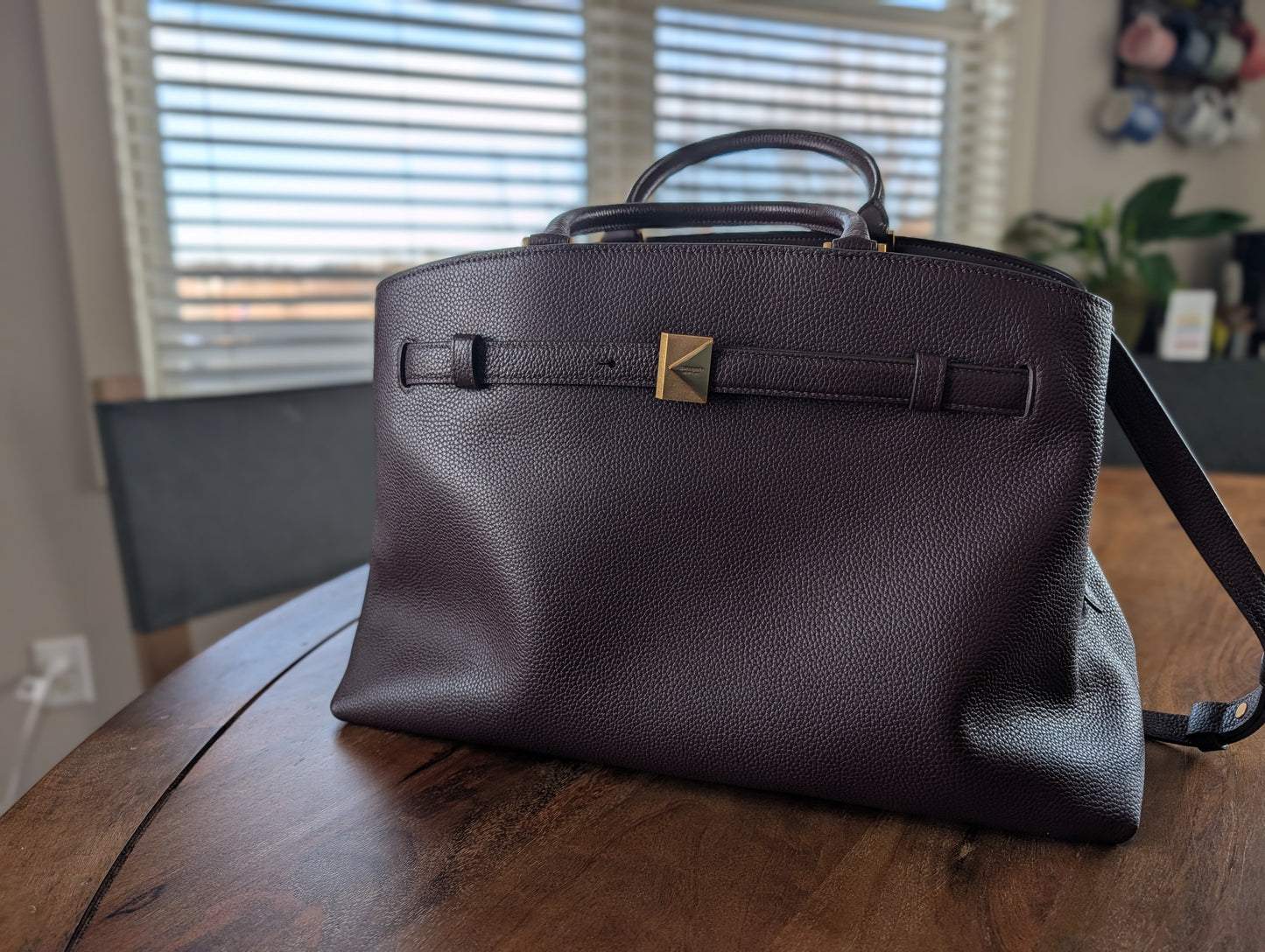 Kate Spade Deco Pebbled Leather Large Satchel