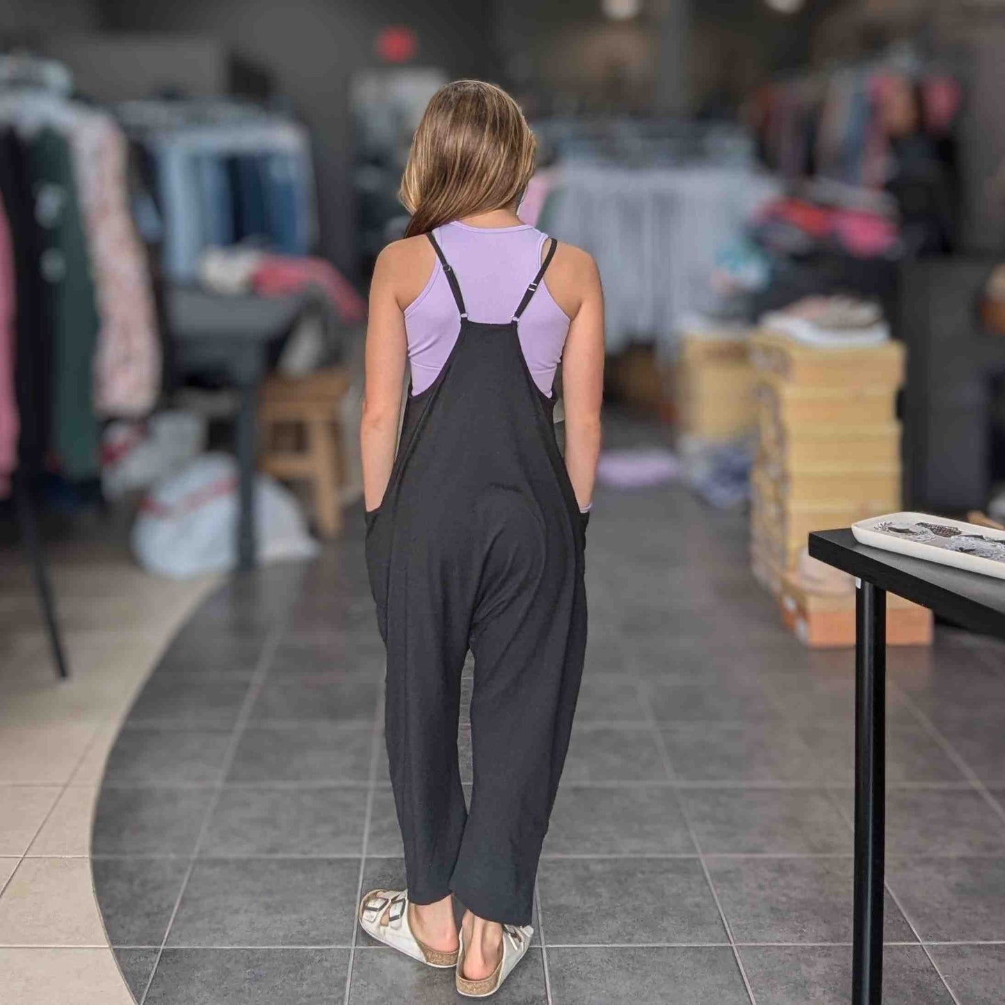 Girl's Women Size L Black Fornia Jumpsuit