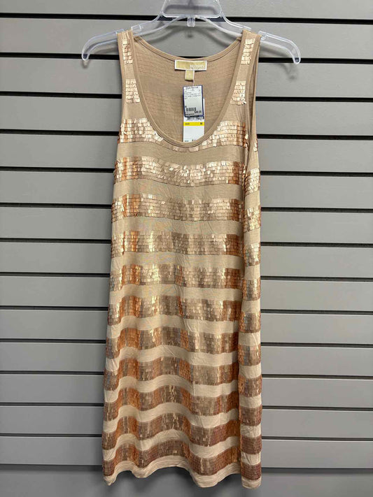 Women's Size M Rose Gold Michael Kors Tank Knee Length Dress