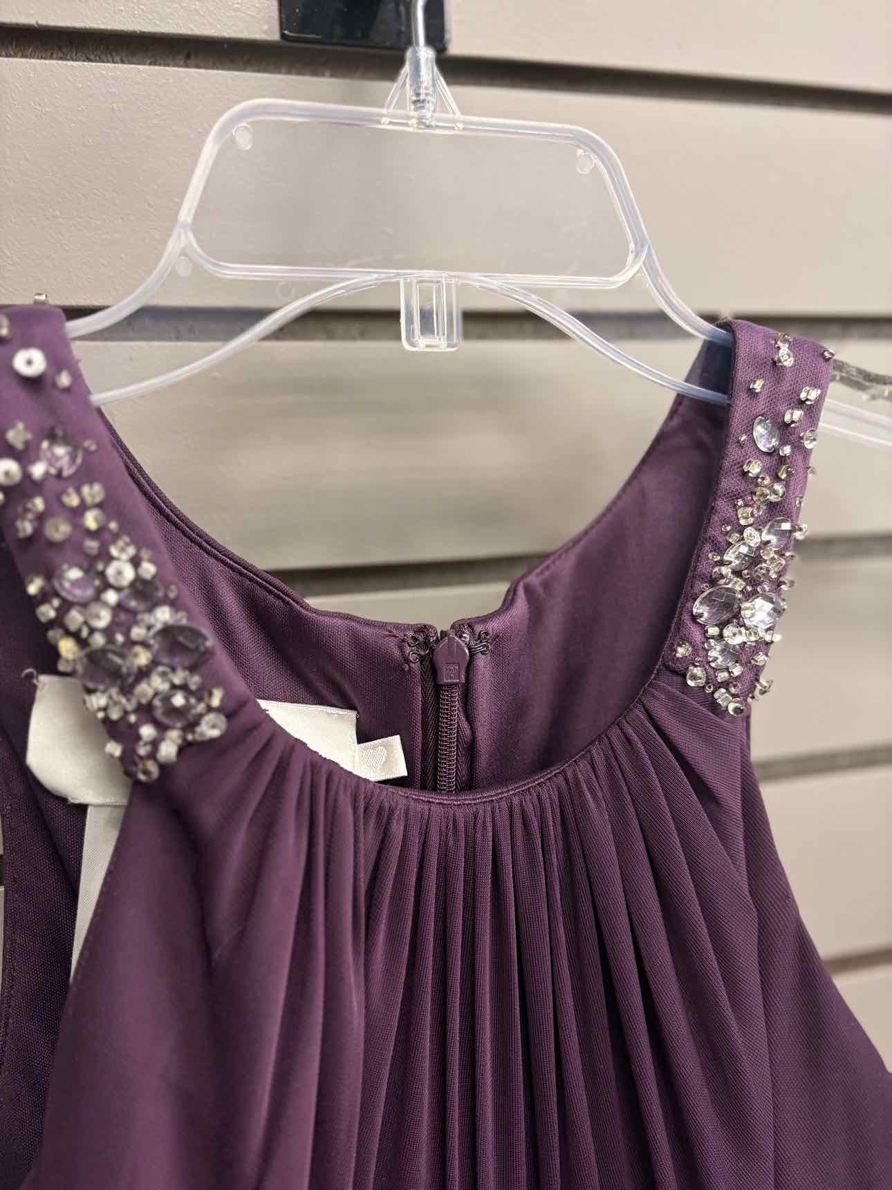 Women's Size 4 Purple David's Bridal Tank Sequins Maxi Dress