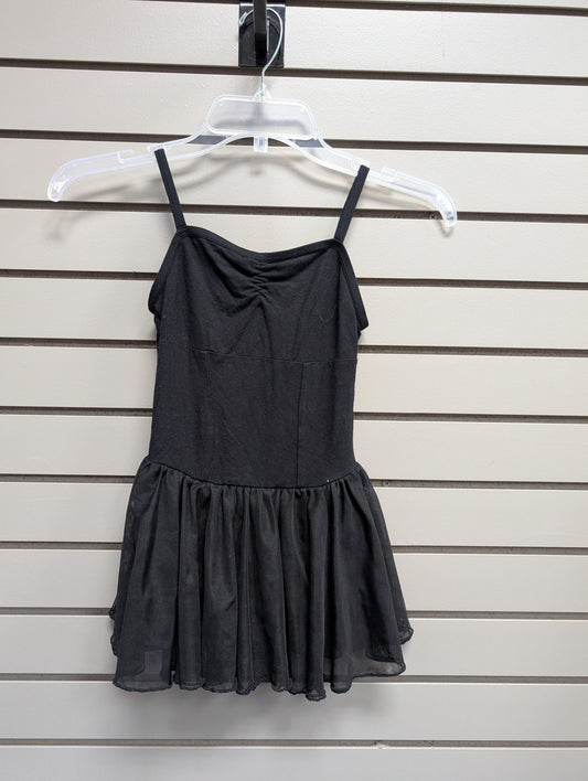 Girl's Child Size M Little Stars Black Tank Above Knee Dress