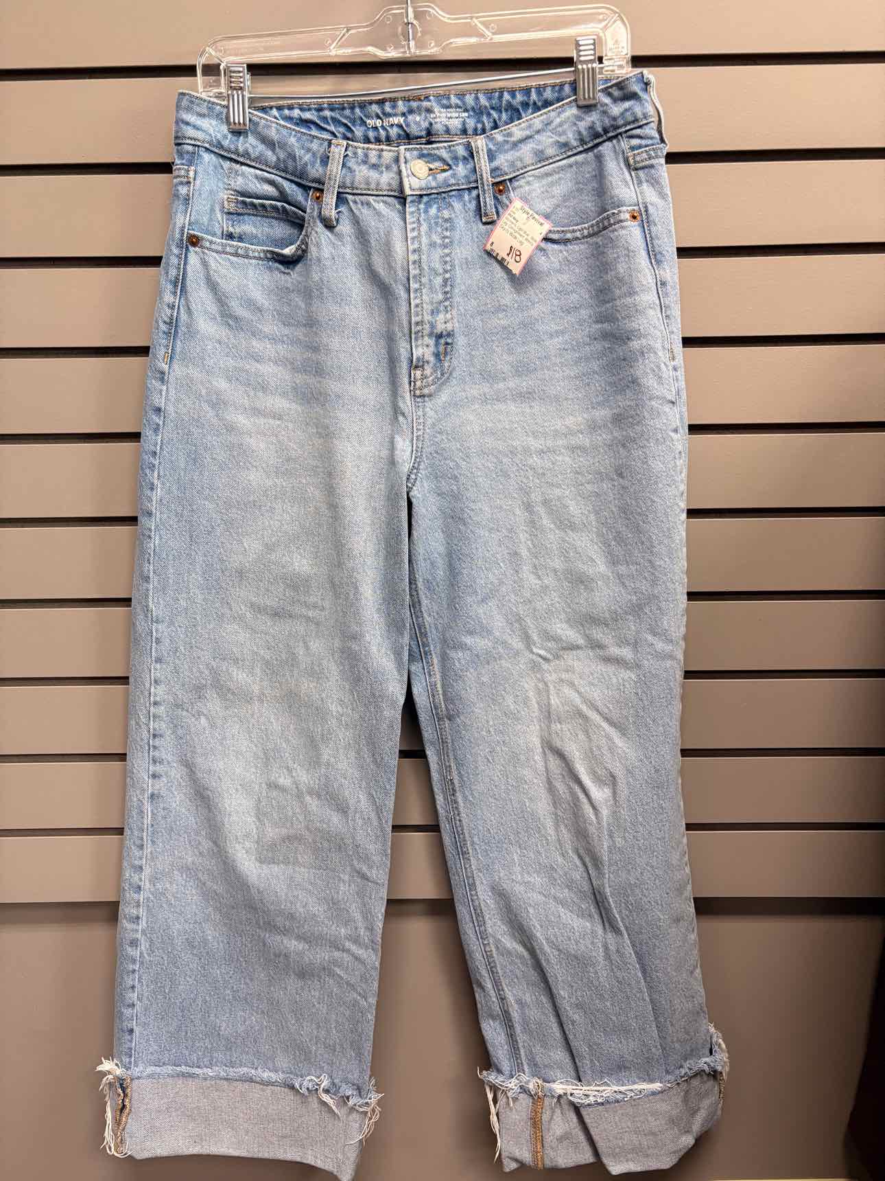 Women's Waist Size 8 Old Navy Light Blue Wide Leg Jean