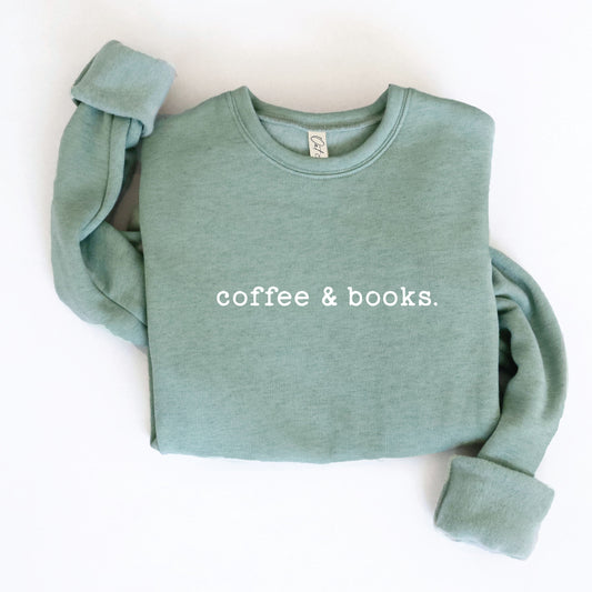Coffee & Books Plus Crewneck Sweatshirt