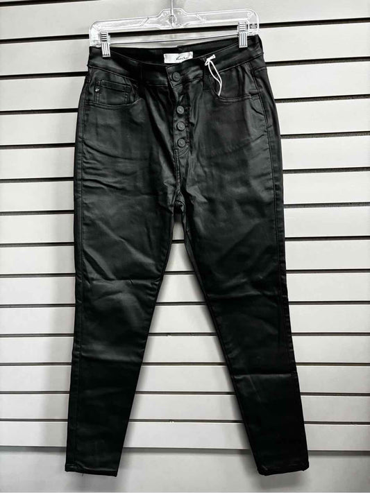 Women's Waist Size 30 KanCan Black Leather Pant