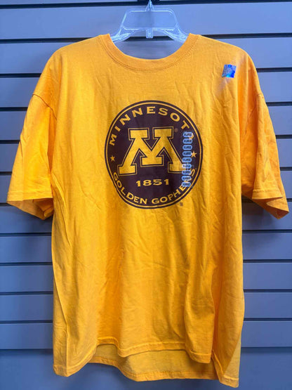 Women's Women Size XL Gold Gildan UMN Short Sleeve Shirt