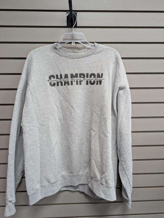 Women's Women Size 2X Gray Champion Hooded Long Sleeve Sweatshirt