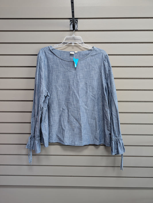 Women's Women Size XXL Light Blue GAP Long Sleeve Shirt