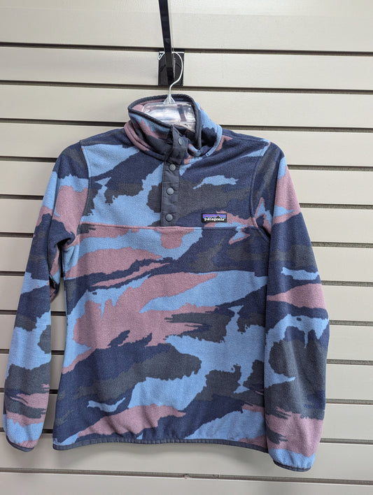 Women Size XS Blue patagonia Camoflage Long Sleeve Pullover