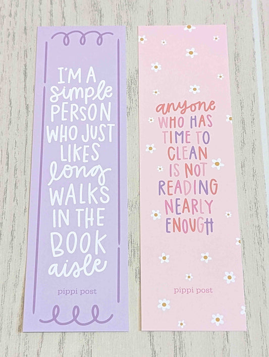 Long Walks in the Book Aisle Bookmark Set
