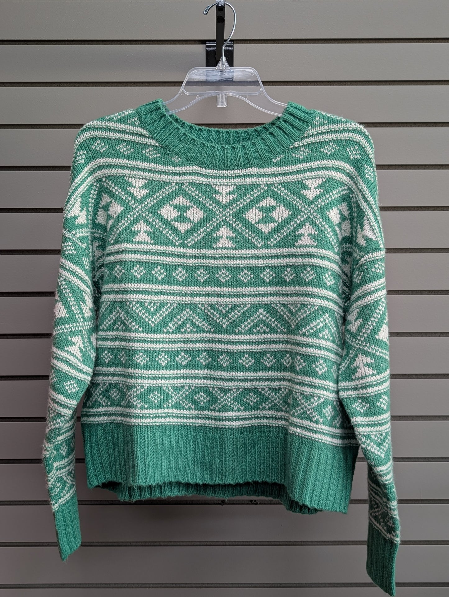 Women's Women Size S Green American Eagle Crew Long Sleeve Sweater