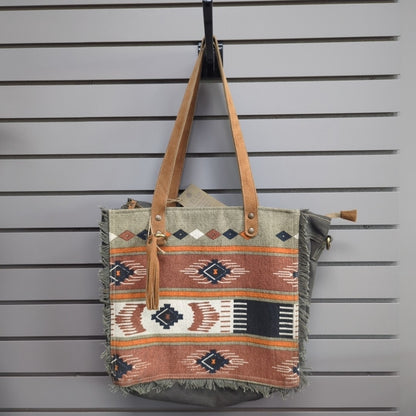 Clea Ray Rust Aztec Tote