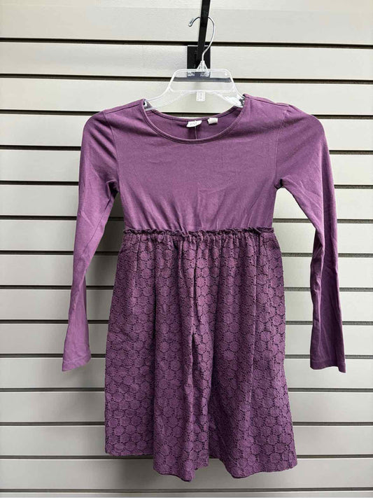 Girl's Child Size M GAP Kids Purple Long Sleeve Midi Dress