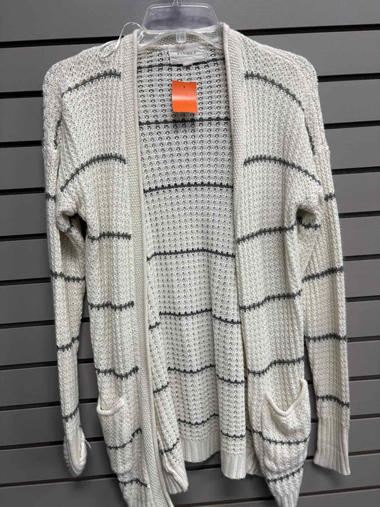 Women's Women Size S Pinque Cream Long Sleeve Cardigan