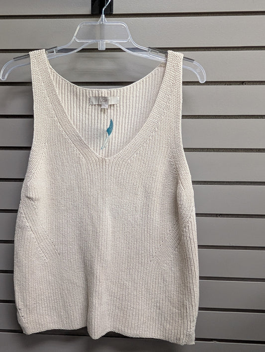 Women Size M Tan LOFT V-Neck Sleeveless Sweater