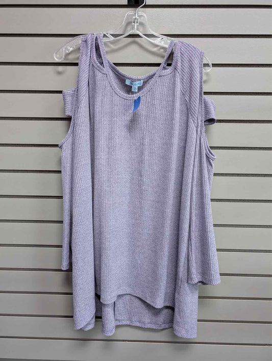 Women's Women Size 2X Purple She + Sky Long Sleeve Shirt