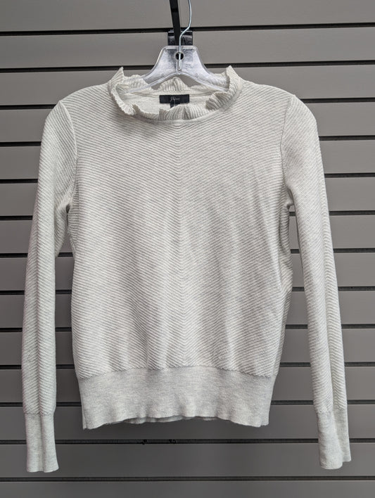 Women's Women Size XS Ivory J.Crew Ribbed Turtle Neck Long Sleeve Shirt