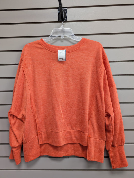 Women's Women Size M Orange Ces Femme Crew Long Sleeve Shirt