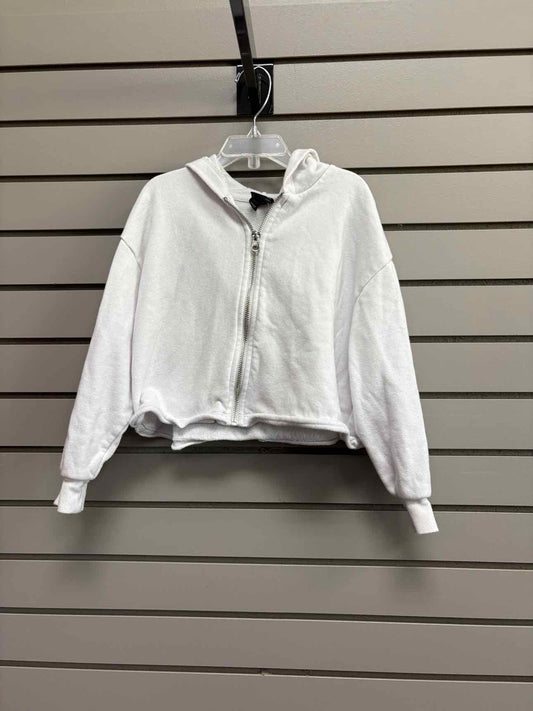 Girl's Child Size 6/7 art class White Hooded Long Sleeve Shirt