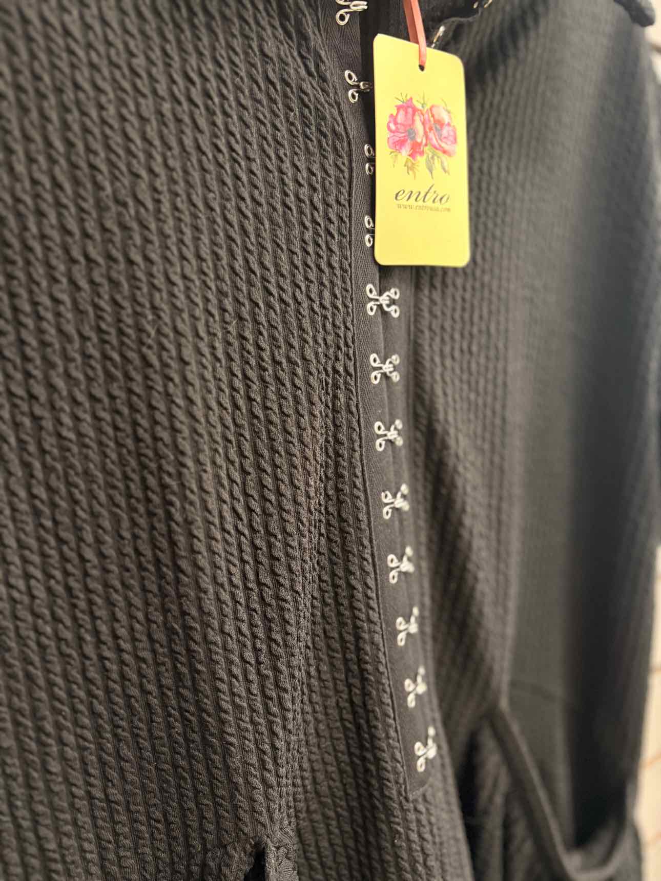 Women's Women Size S Black Entro Ribbed Romper