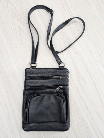 Black Multi Pocket Crossbody