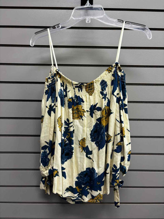 Women's Women Size M Multi-Color One Clothing Floral Off The Shoulder Shirt