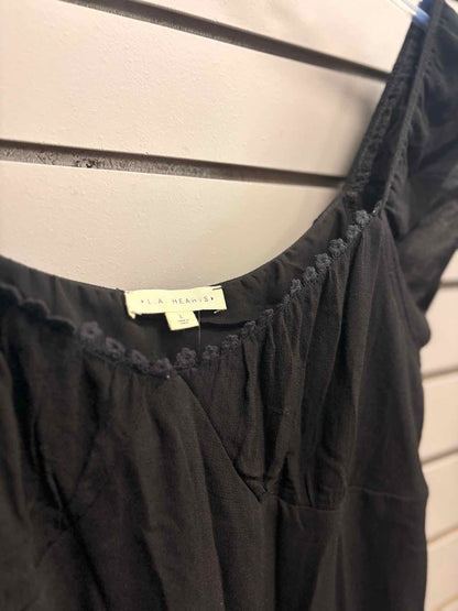 Women's Size Large Black LA Hearts Short Sleeve Above Knee Dress