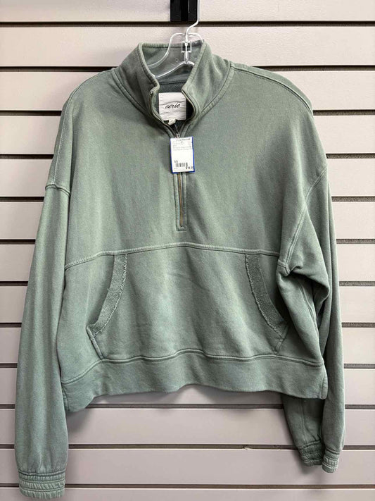 Women's Women Size XS Green Aerie 3/4 Zip Long Sleeve Sweatshirt