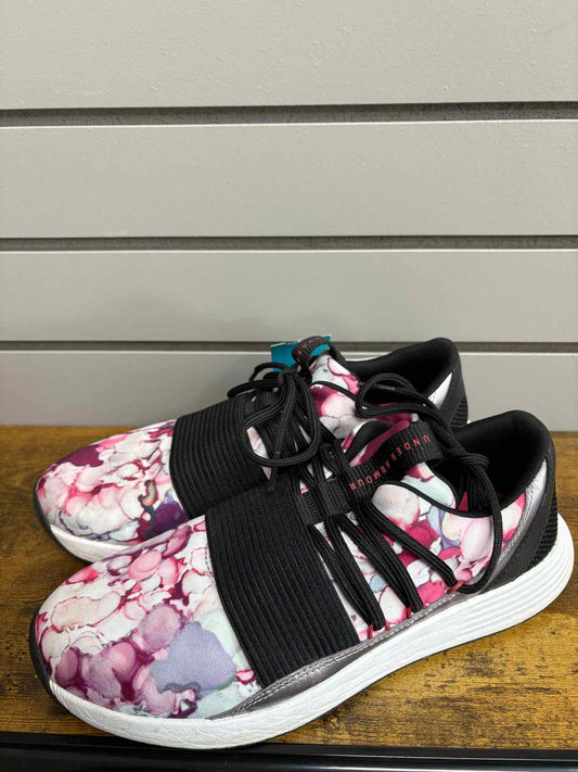 Women's W Shoe Size 10 Black Under Armour Floral Sneaker