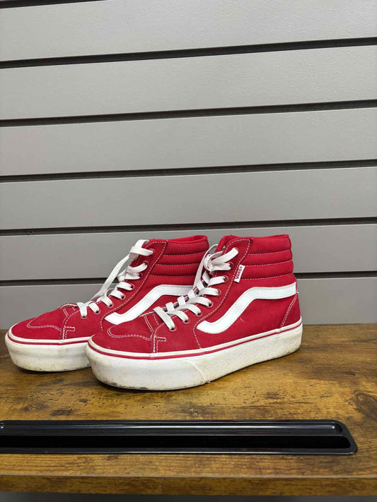 Women's W Shoe Size 8 Red Vans Sneaker