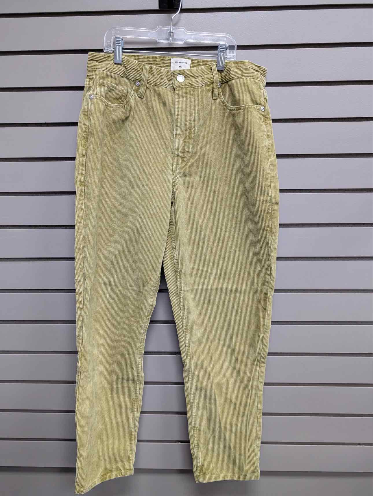 Women's Waist Size 29 quicksilver Green Ribbed Pant