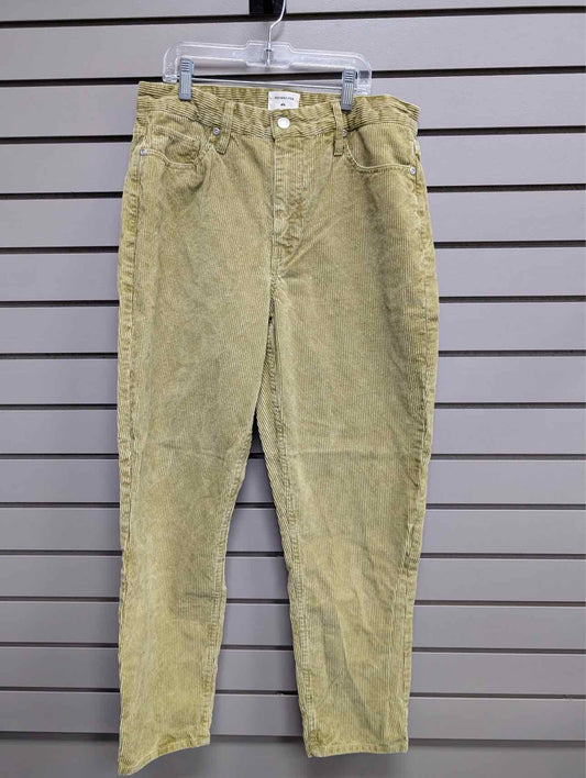 Women's Waist Size 29 quicksilver Green Ribbed Pant