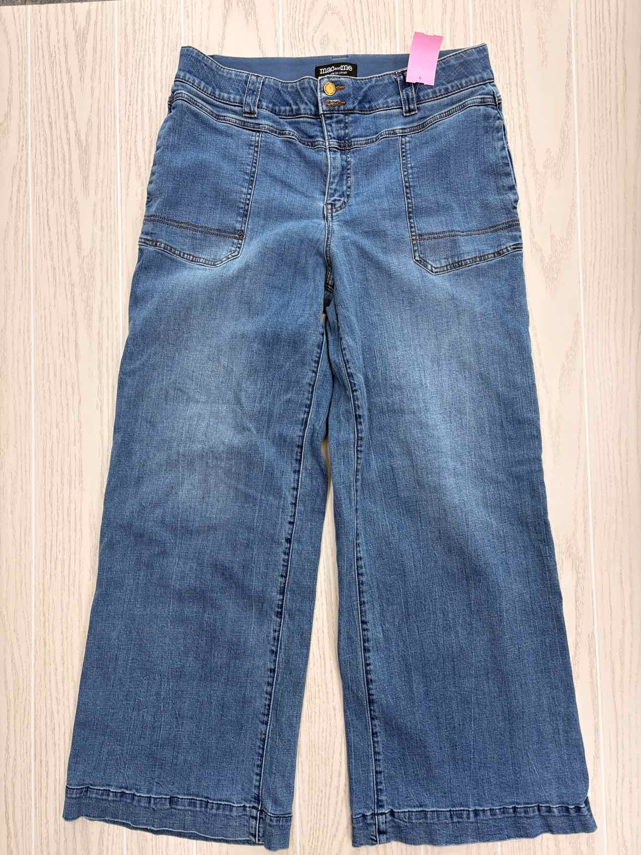 Women's Waist Size 14 Mac and Me Blue Wide Leg Jean