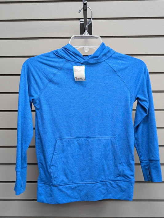 Boy's Child Size 6/8 Blue Hooded Long Sleeve Shirt