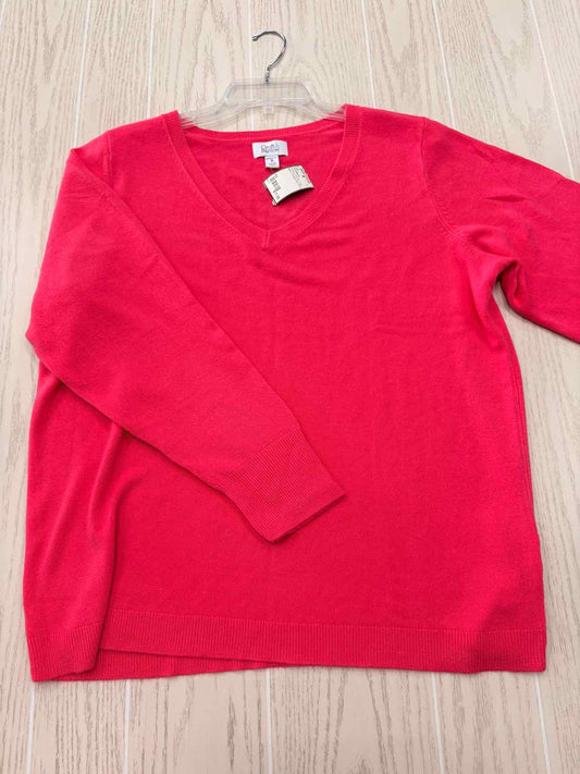 Women's Women Size 1X Hot Pink Croft & Barrow Long Sleeve Sweater
