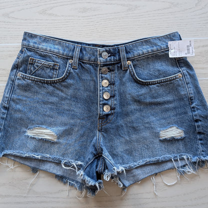 Women Size 28 7 For All Mankind Dark Blue Short